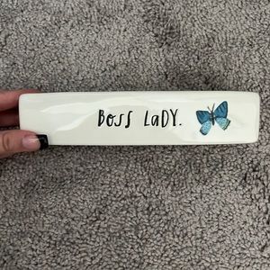 Rae Dunn BOSS LADY office name tag